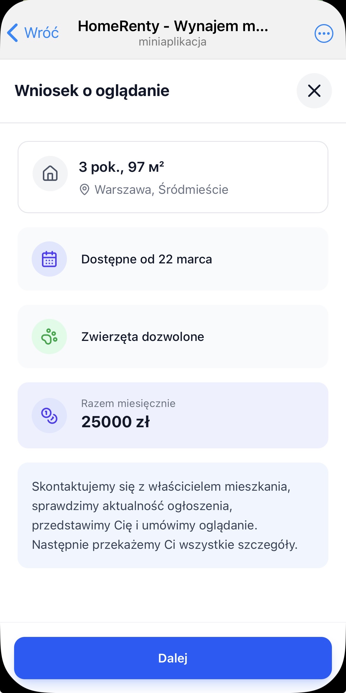 Create appointment request
